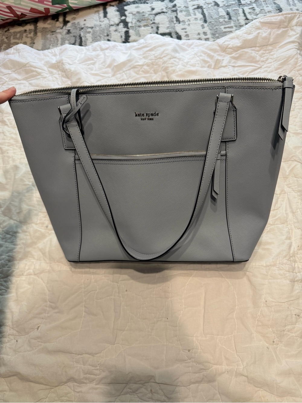 kate spade Light Blue Saffiano Tote